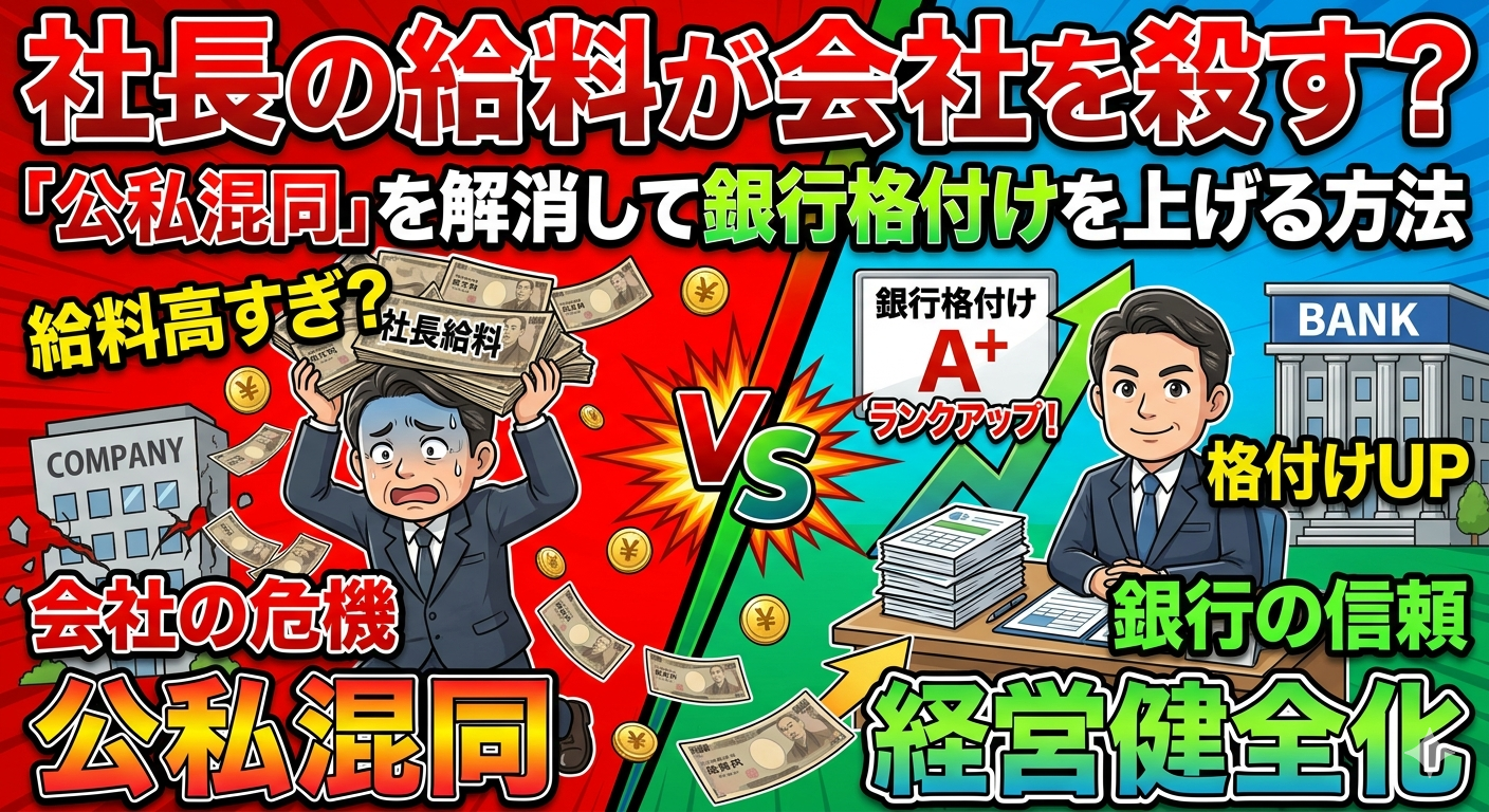 社長の給料が会社を殺す？「公私混同」を解消して銀行格付けを上げる方法