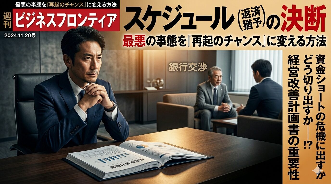 リスケジュール（返済猶予）の決断基準：最悪の事態を「再起のチャンス」に変える方法