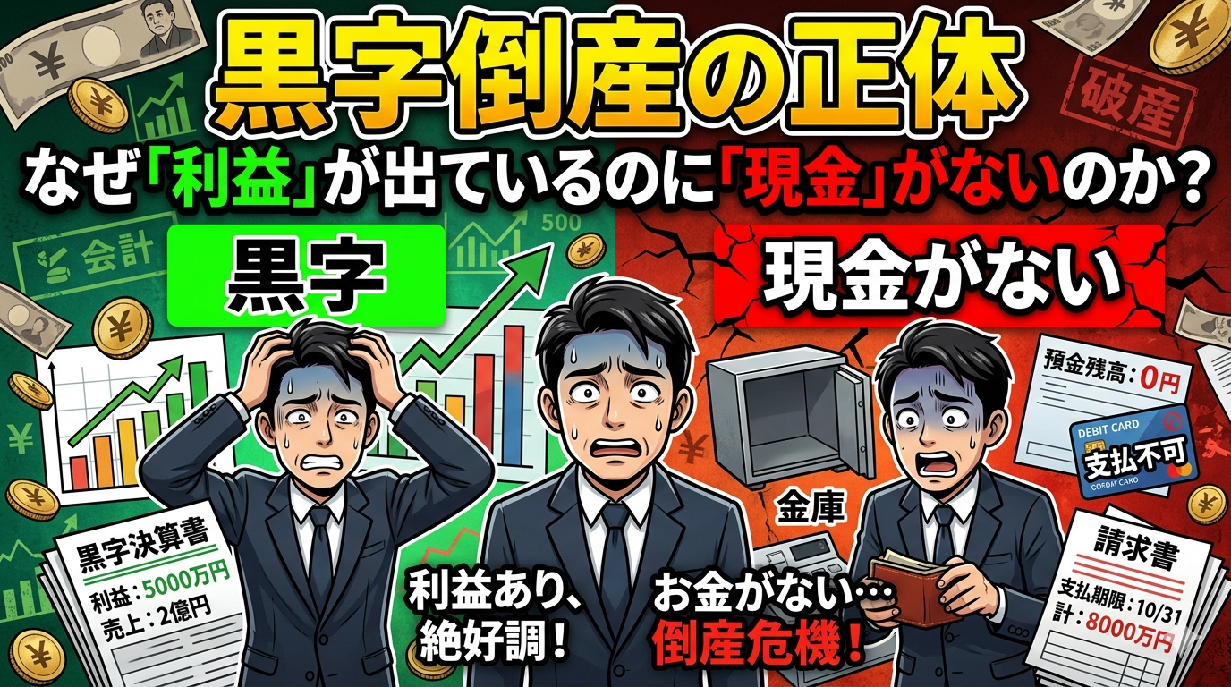 黒字倒産の正体：なぜ「利益」が出ているのに「現金」がないのか？
