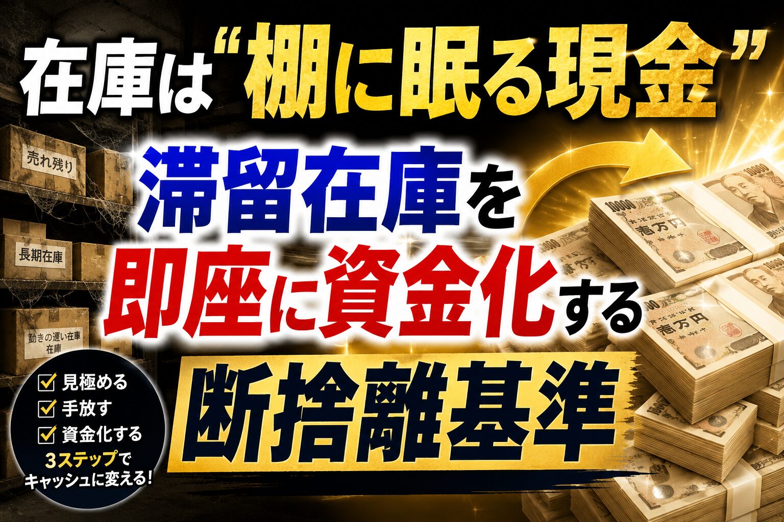在庫は「棚に眠る現金」である：滞留在庫を即座に資金化する断捨離基準